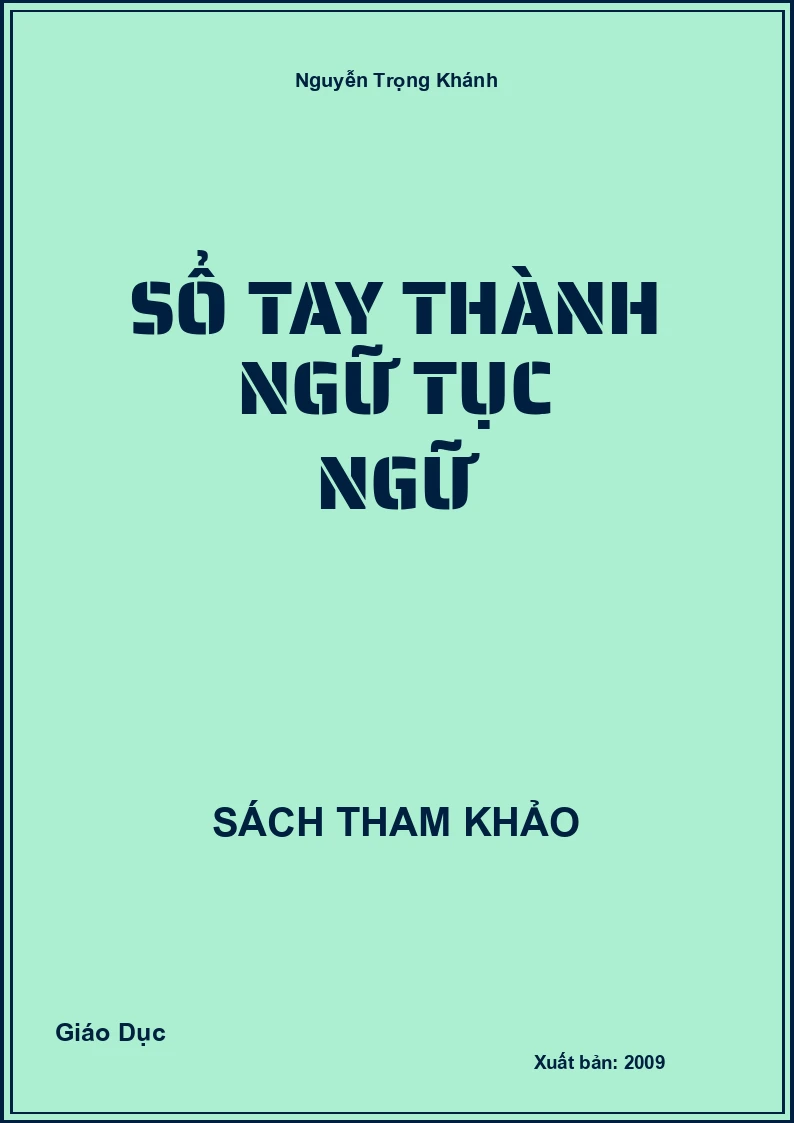 Sổ tay thành ngữ tục ngữ