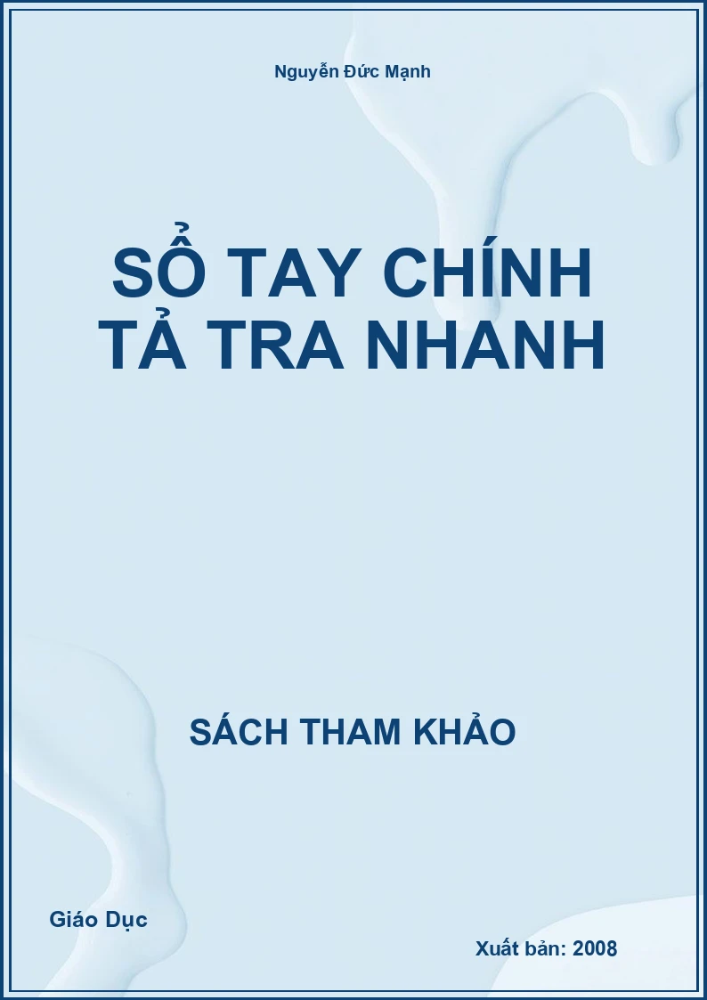 Sổ tay chính tả tra nhanh