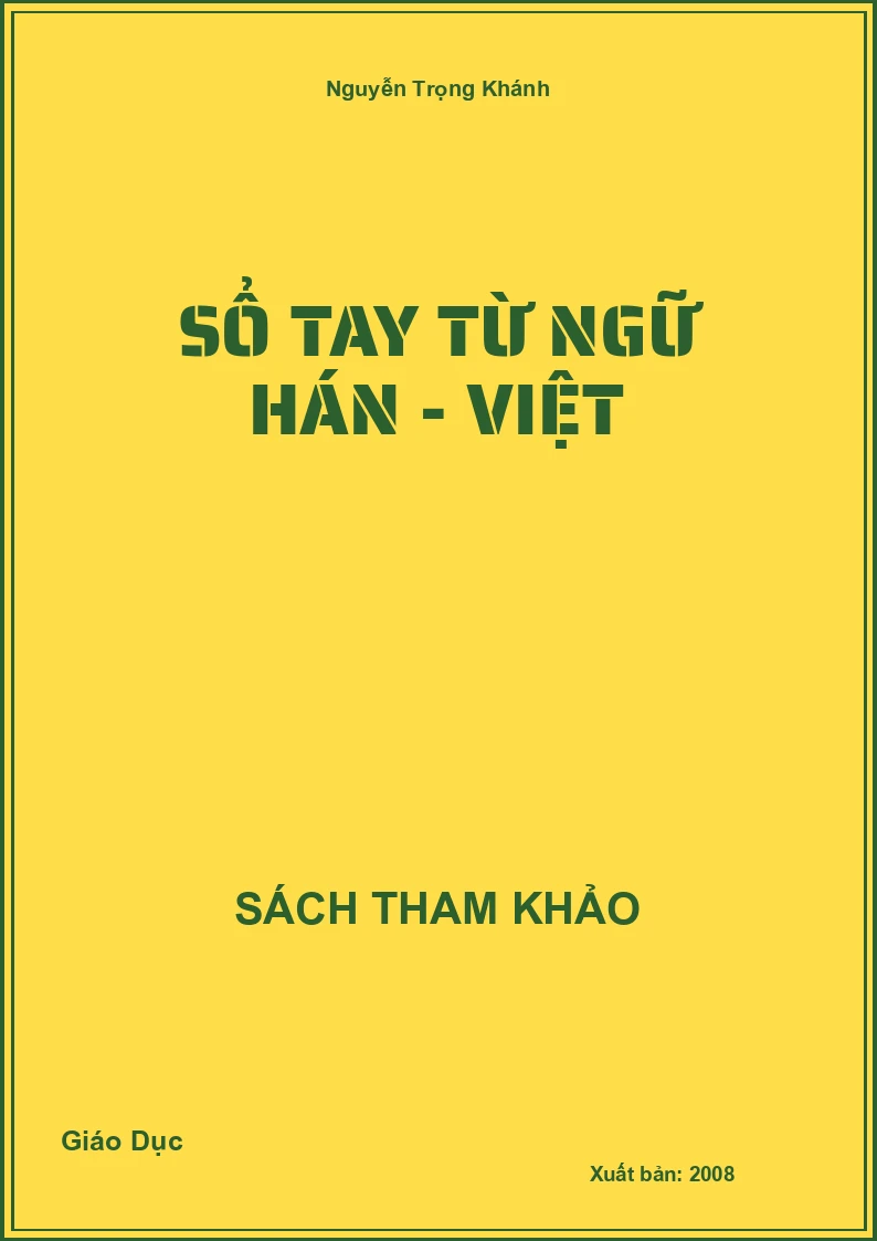Sổ tay từ ngữ Hán - Việt