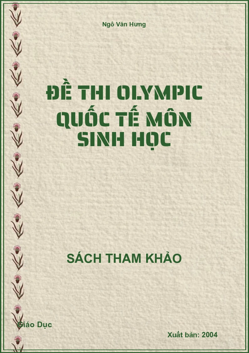 Đề Thi Olympic Quốc tế Môn Sinh Học