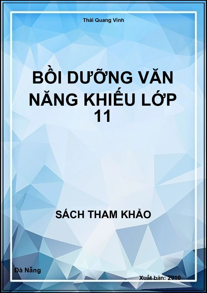 Bồi dưỡng văn năng khiếu lớp 11