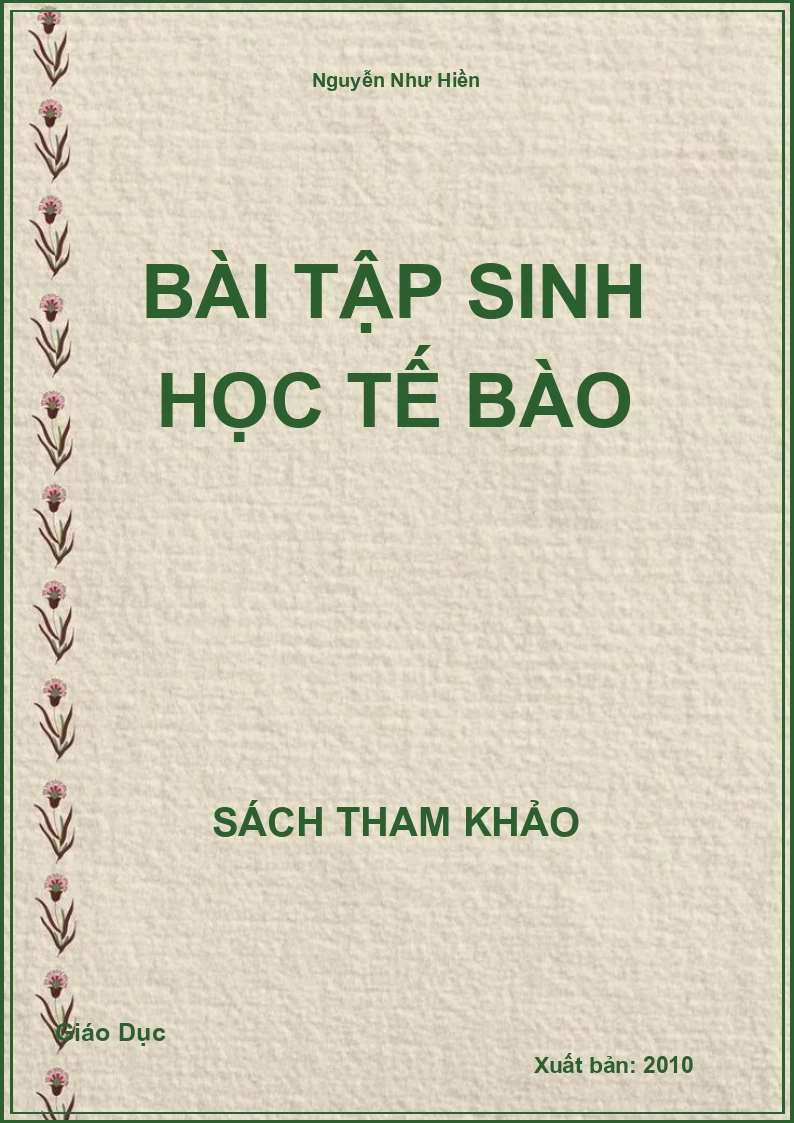 Bài tập Sinh học Tế bào