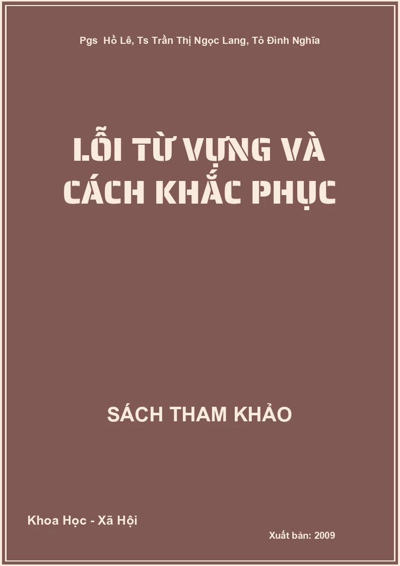Lỗi từ vựng và cách khắc phục