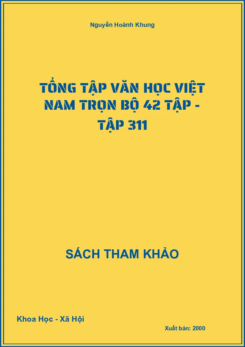 Tổng tập văn học Việt Nam trọn bộ 42 tập - Tập 31