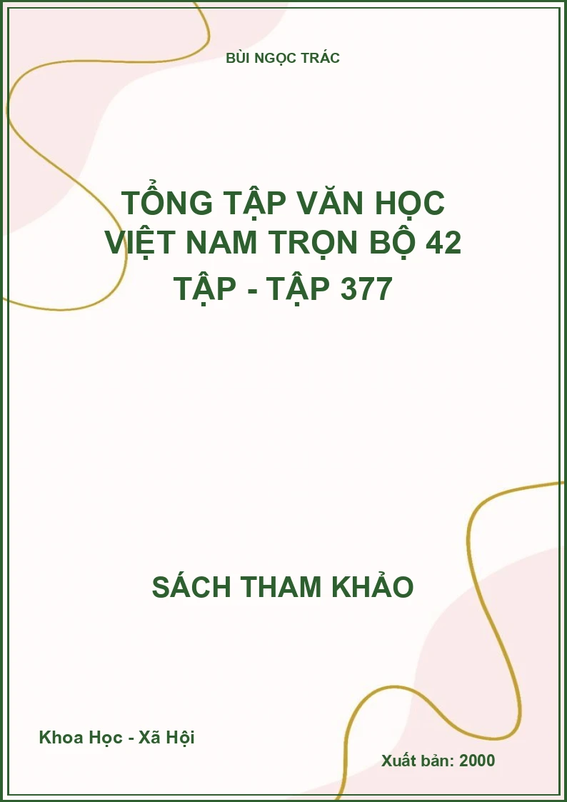 Tổng tập văn học Việt Nam trọn bộ 42 tập - Tập 37