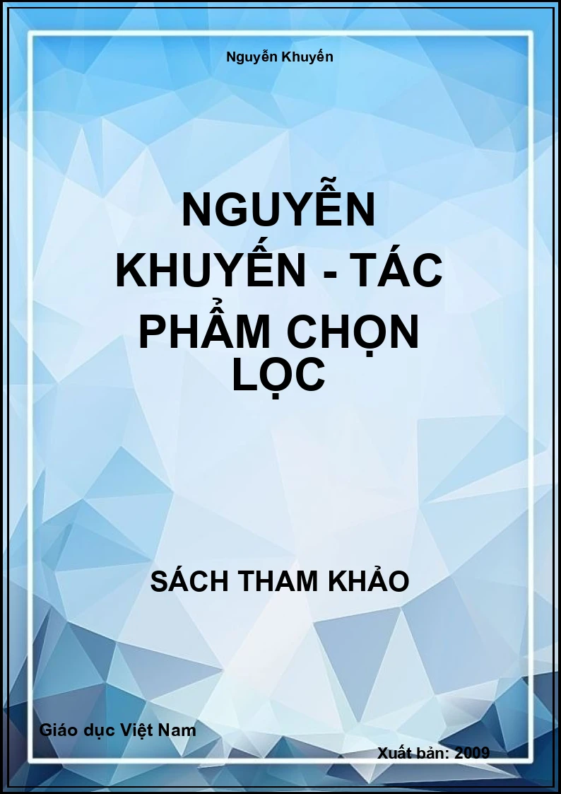 Nguyễn Khuyến - tác phẩm chọn lọc