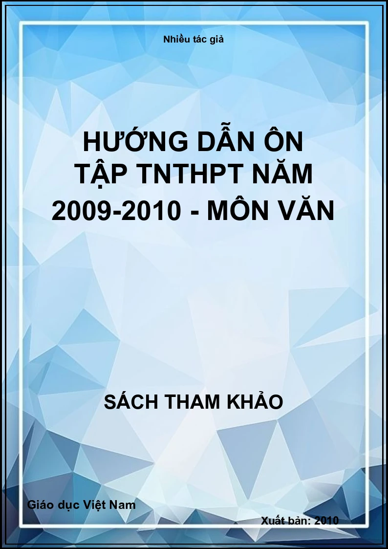 Hướng dẫn Ôn tập TNTHPT năm 2009-2010 - Môn văn