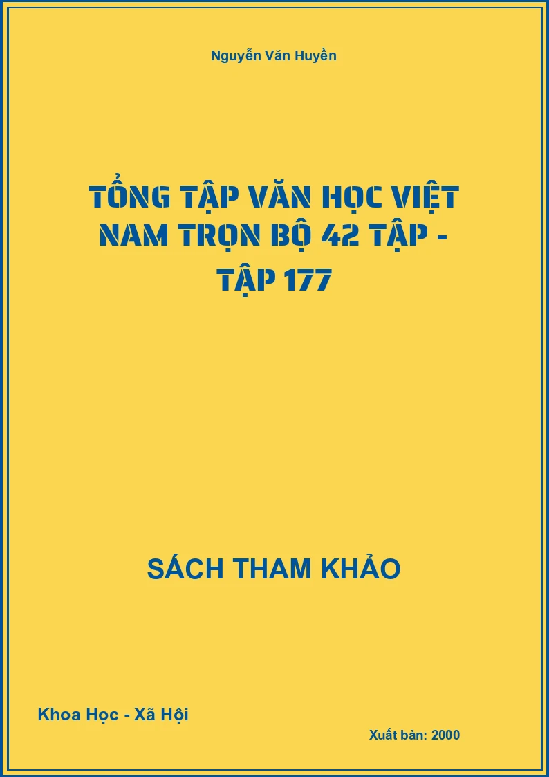 Tổng tập văn học Việt Nam trọn bộ 42 tập - Tập 17