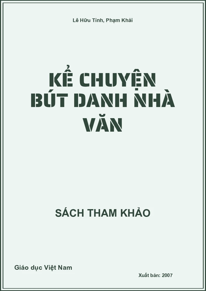 Kể chuyện bút danh nhà văn