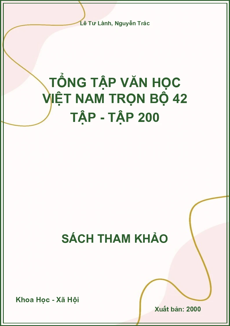 Tổng tập văn học Việt Nam trọn bộ 42 tập - Tập 20