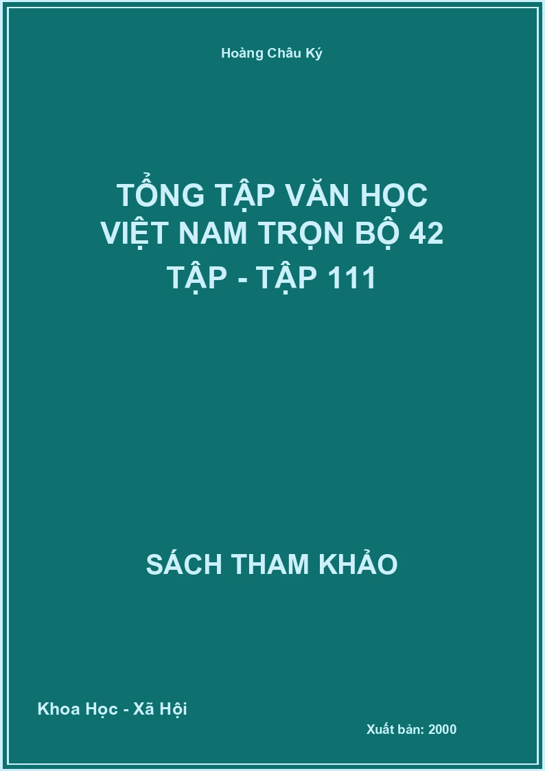 Tổng tập văn học Việt Nam trọn bộ 42 tập - Tập 11