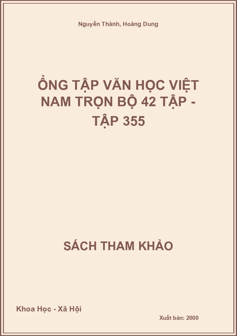 ổng tập văn học Việt Nam trọn bộ 42 tập - Tập 35