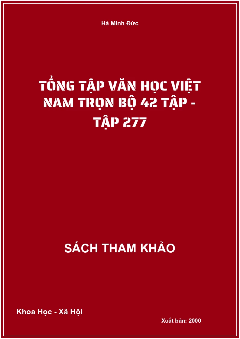 Tổng tập văn học Việt Nam trọn bộ 42 tập - Tập 27