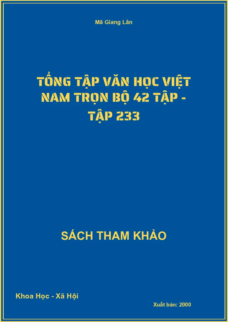 Tổng tập văn học Việt Nam trọn bộ 42 tập - Tập 23