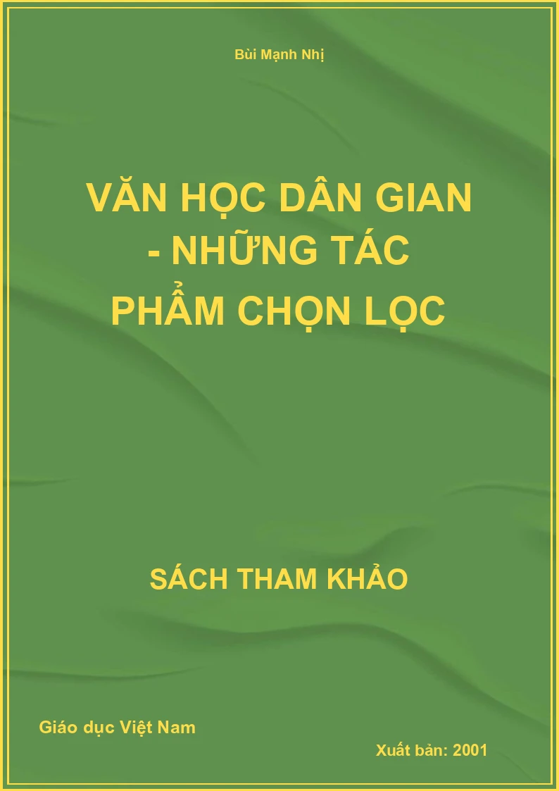 Văn học dân gian - Những tác phẩm chọn lọc