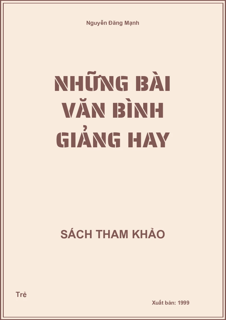 Những bài Văn bình giảng hay
