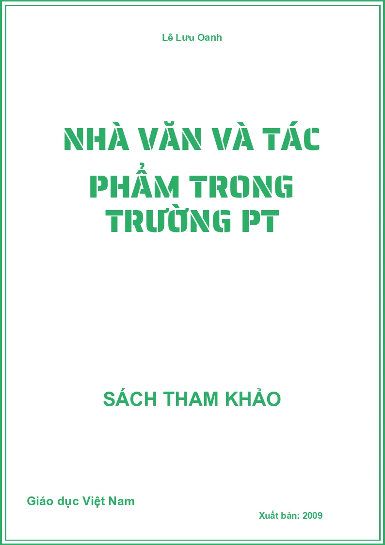 Nhà văn và tác phẩm trong trường PT