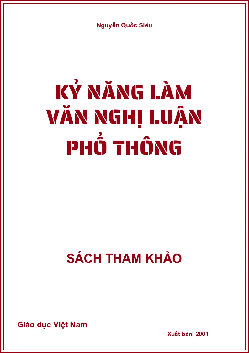 Kỷ năng làm văn nghị luận Phổ thông