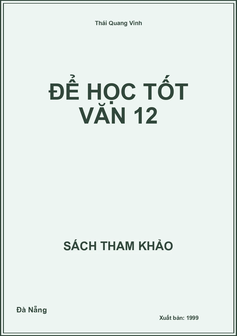 Để học tốt Văn 12