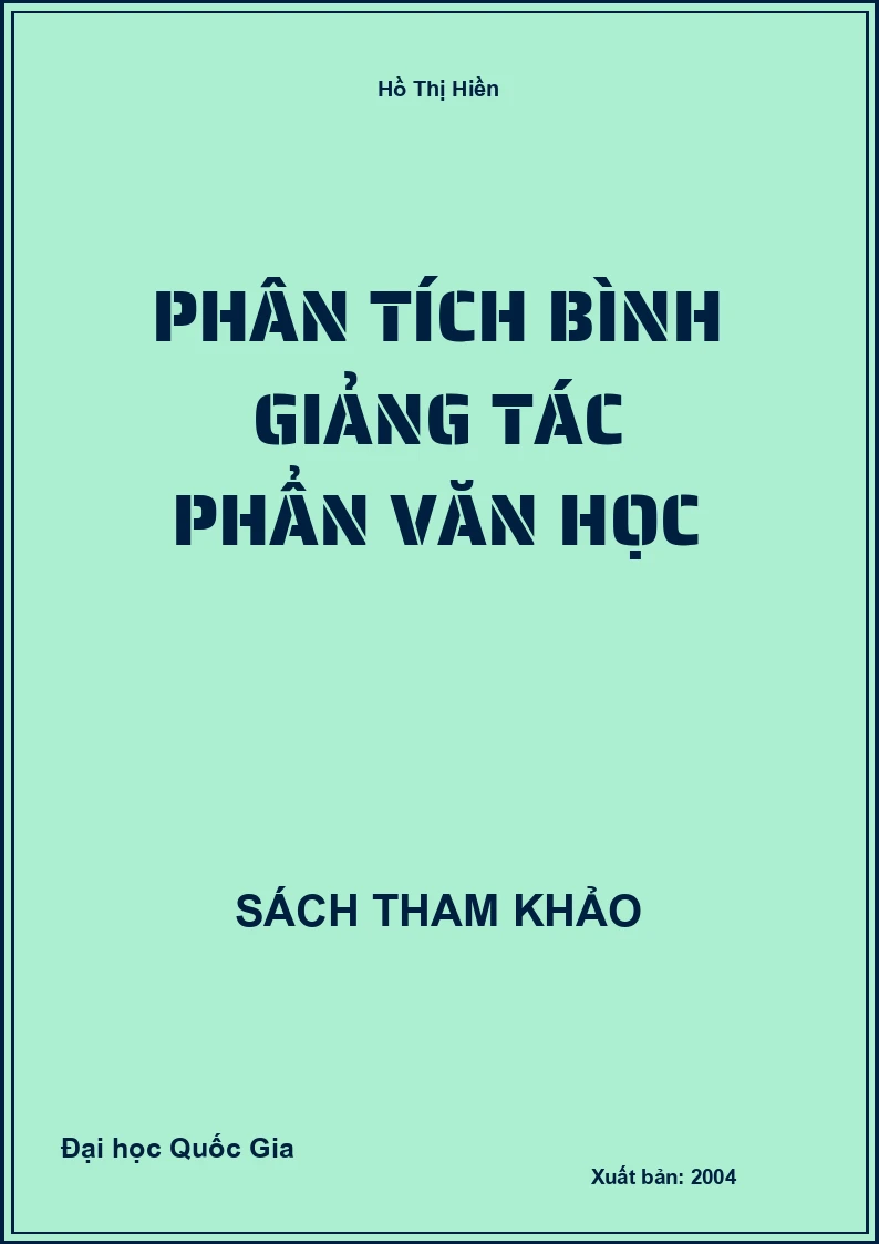 Phân tích bình giảng tác phẩm văn học