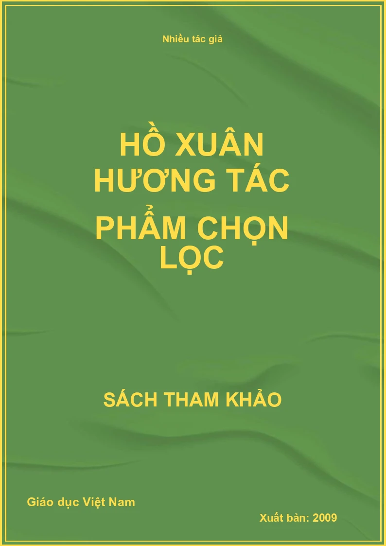 Hồ Xuân Hương Tác phẩm chọn lọc