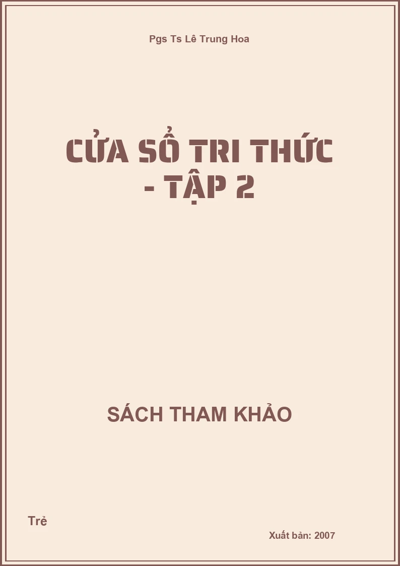 Cửa sổ tri thức - Tập 2