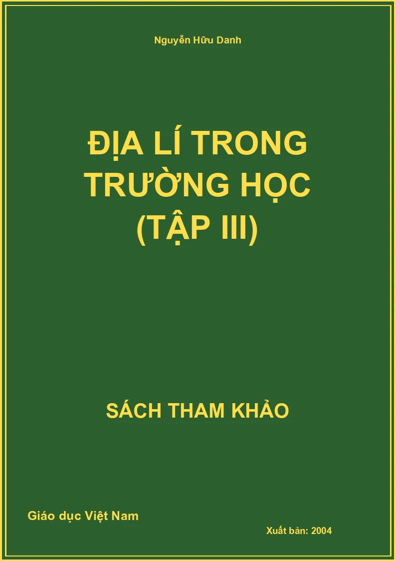 Địa lí trong trường học (tập III)