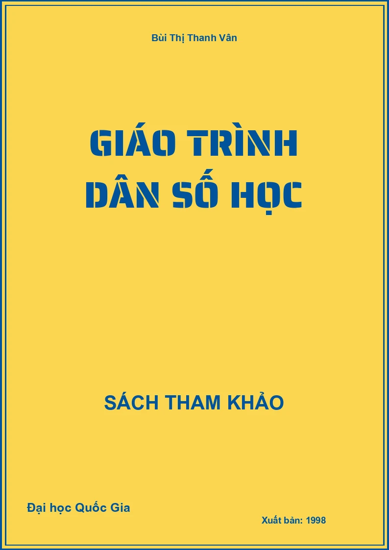 Giáo Trình Dân số học