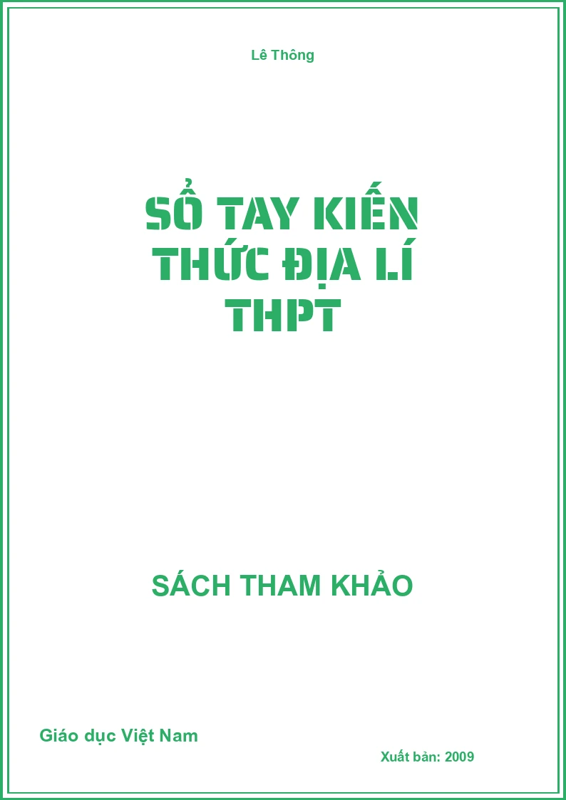 Sổ tay kiến thức Địa lí THPT