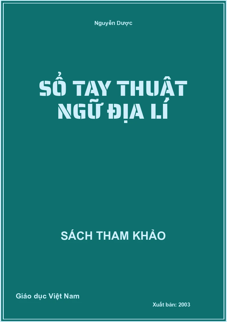 Sổ tay thuật ngữ Địa lí