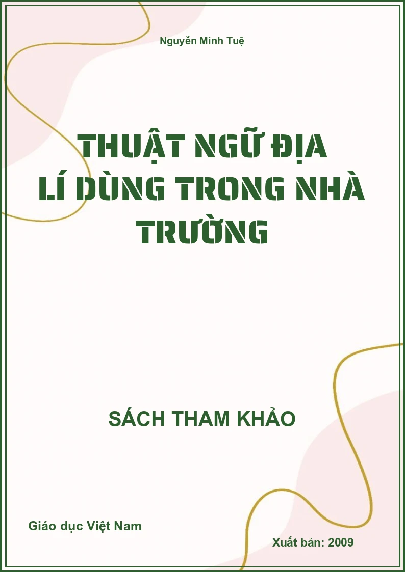Thuật ngữ Địa lí dùng trong nhà trường