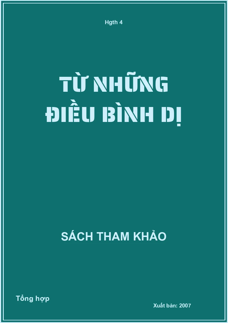 Từ những điều bình dị