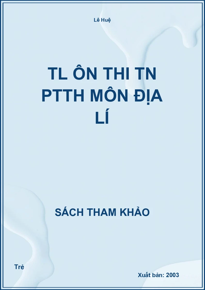 TL ôn thi TN PTTH môn Địa Lí