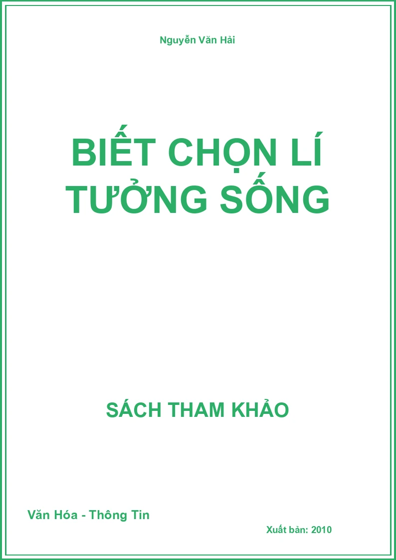 Biết chọn lí tưởng sống
