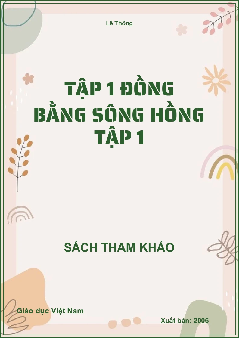 Tập 1 Đồng bằng Sông Hồng Tập 1