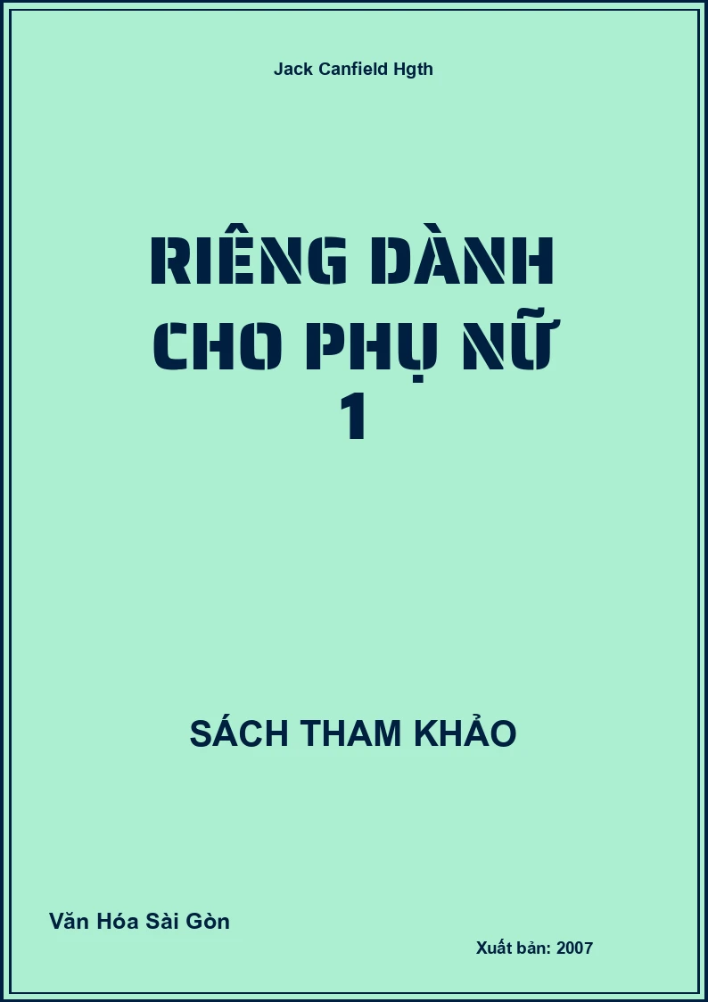 Riêng Dành Cho Phụ Nữ 1