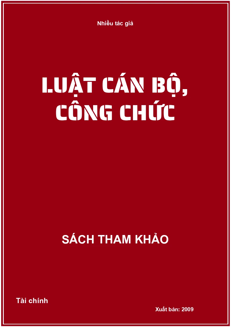 Luật cán bộ, công chức