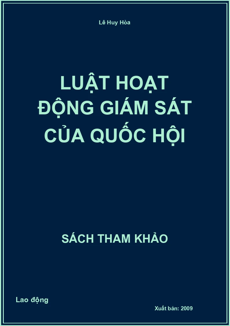 Luật Hoạt động giám sát của Quốc hội