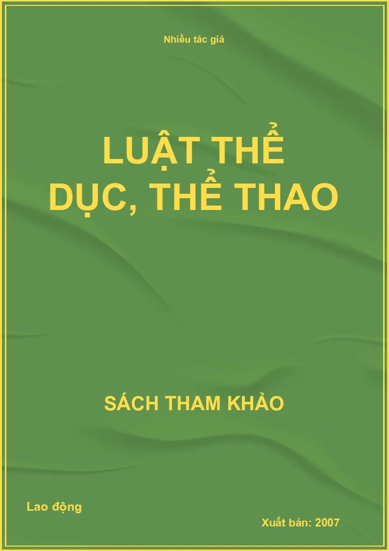 Luật thể dục, thể thao