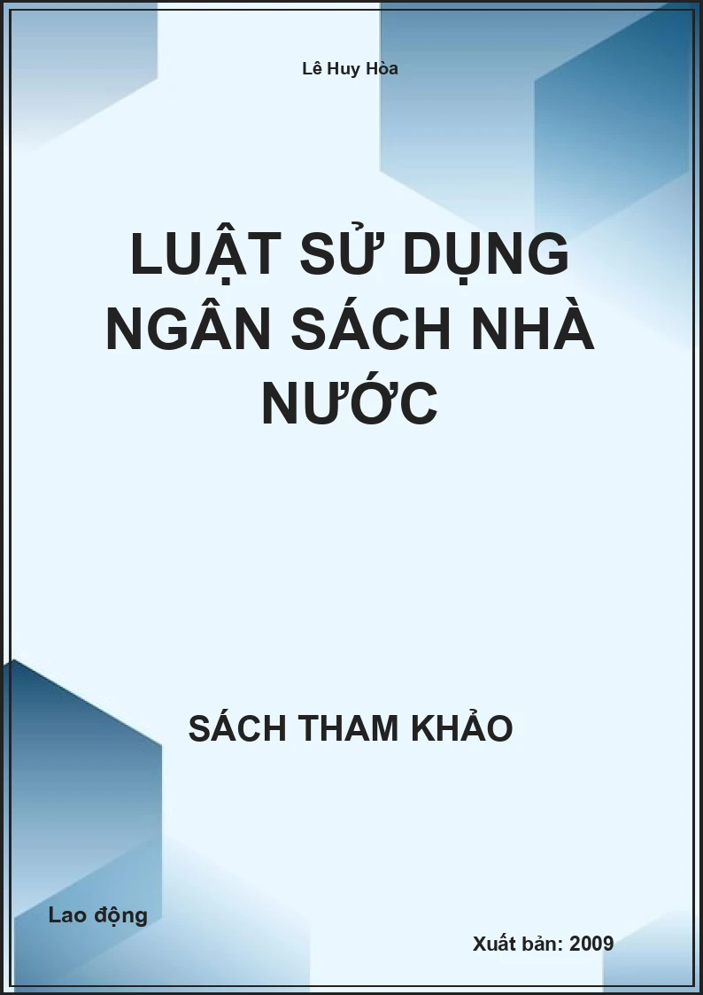 Luật sử dụng Ngân sách Nhà nước