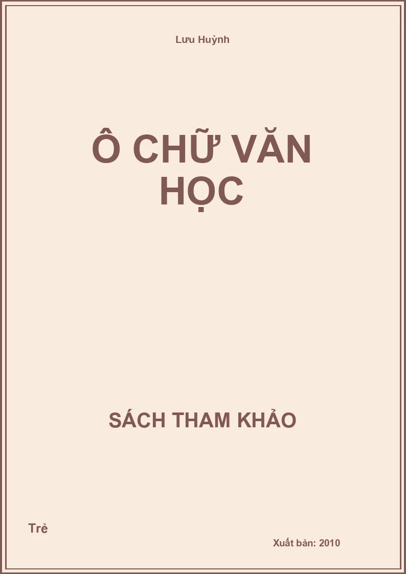 Ô chữ văn học