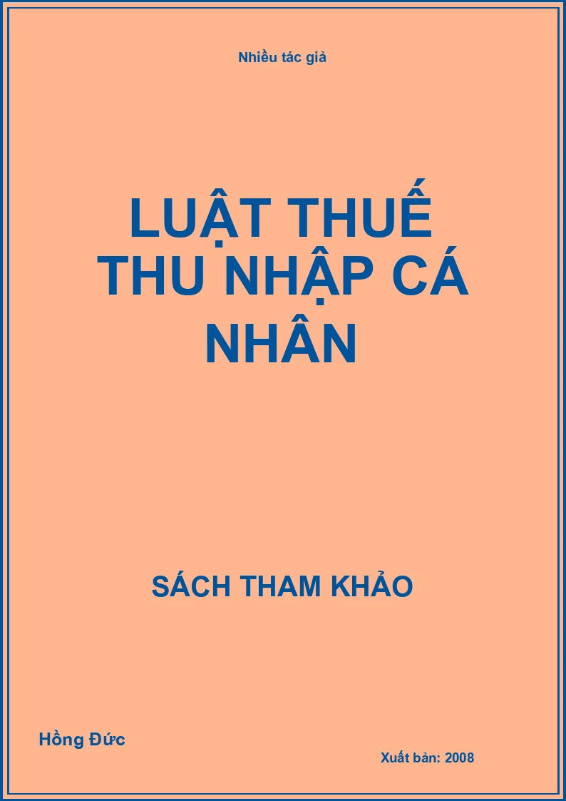 Luật thuế thu nhập cá nhân