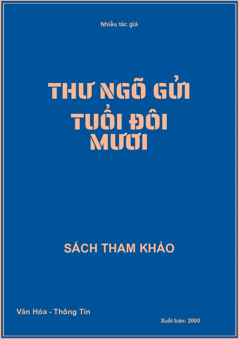 Thư ngõ gửi tuổi đôi mươi