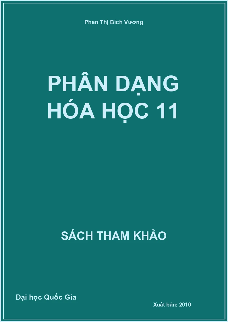 Phân dạng Hóa học 11
