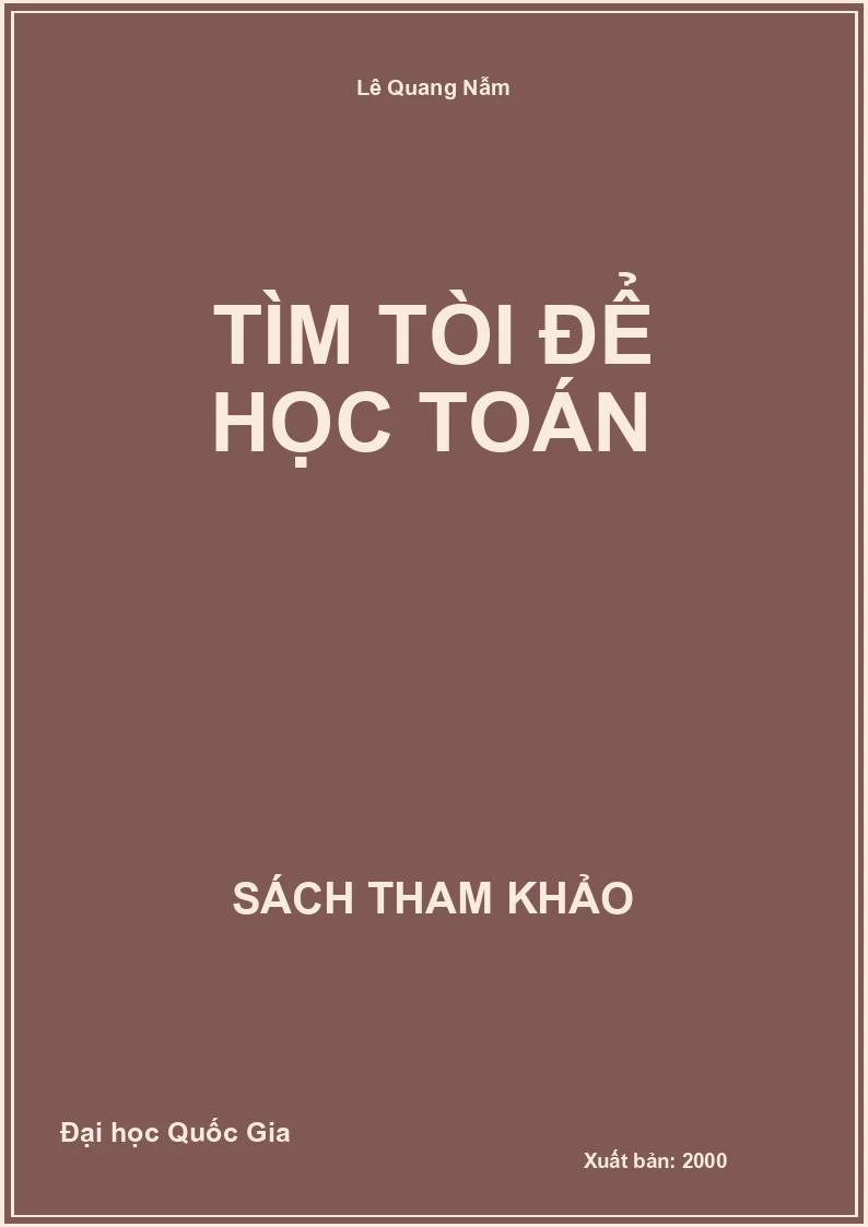 Tìm tòi để học toán