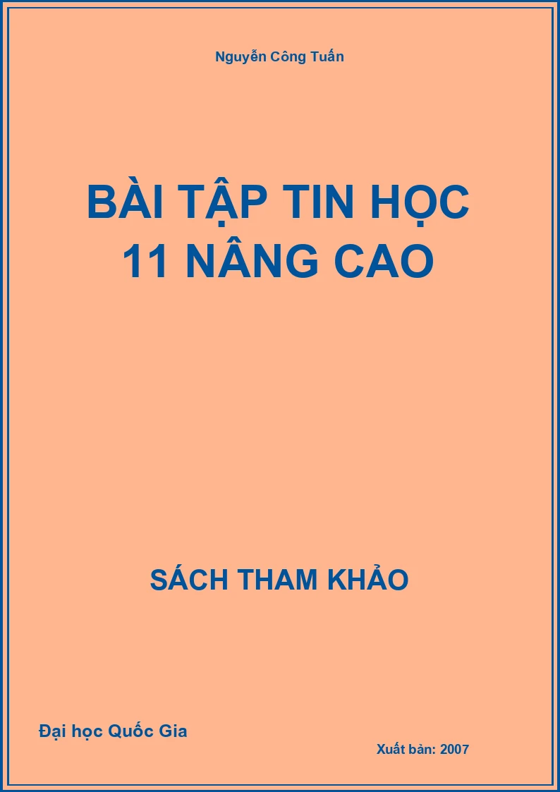Bài tập Tin học 11 nâng cao