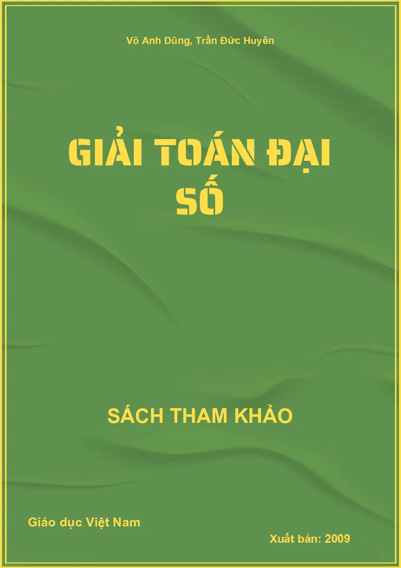 Giải toán Đại số