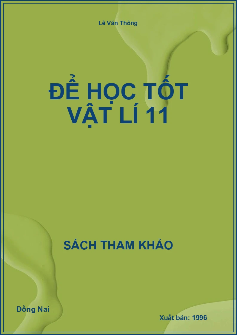 Để học tốt Vật lí 11