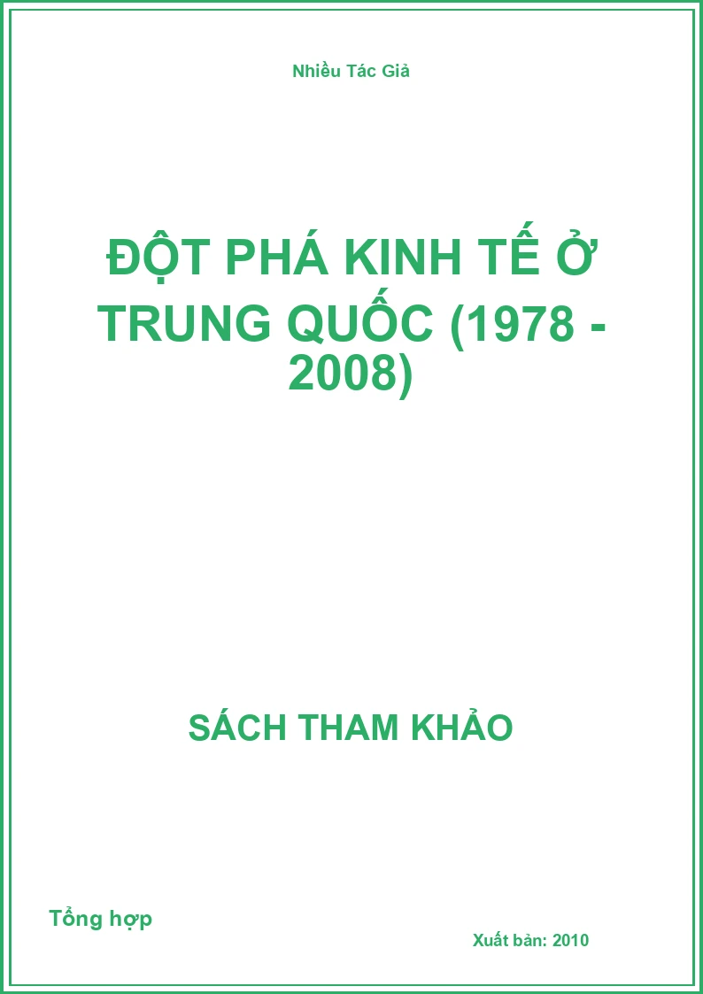 Đột phá kinh tế ở Trung Quốc (1978 - 2008)