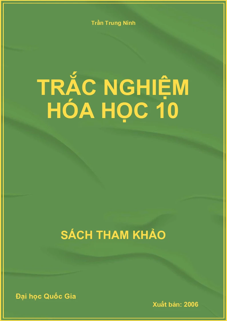 Trắc nghiệm Hóa học 10
